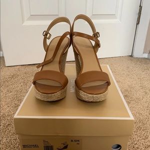 SOLD!!!!Michael Kors brown wedge sandal